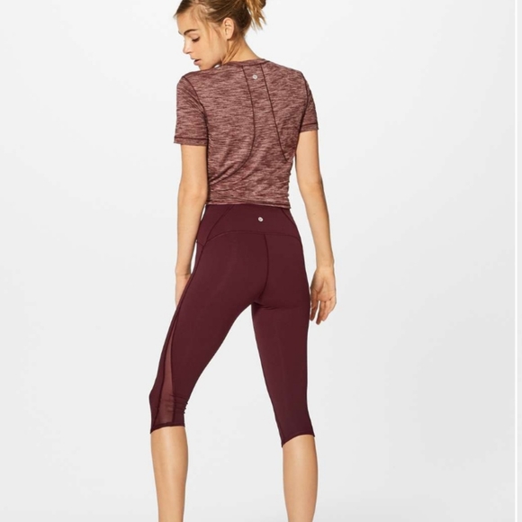 Lululemon Train Times Crop (17") Garnet - Picture 3 of 12